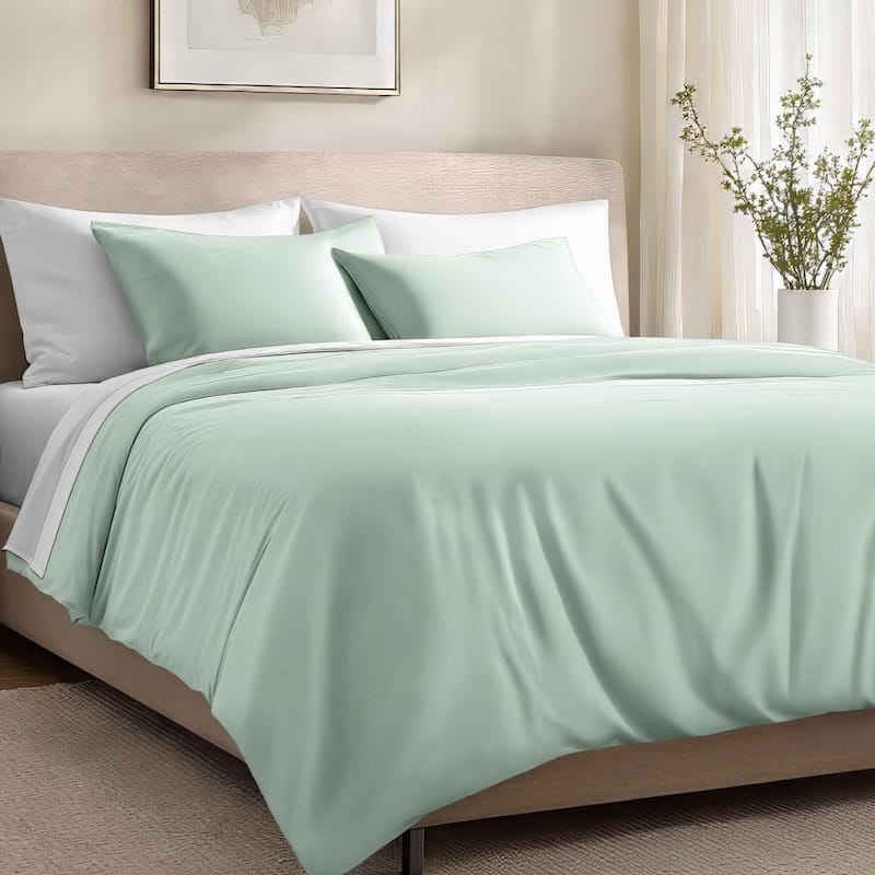 Bare Home Organic Cotton Duvet Cover Set - Smooth Sateen Weave