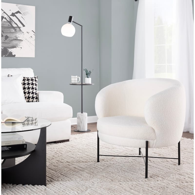 Chloe Upholstered Accent Chair with Metal Legs