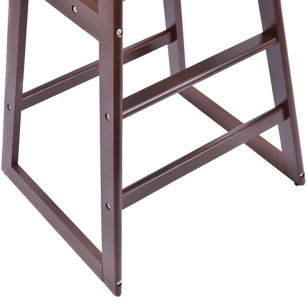 Baby High Chair Wooden Stool Infant Feeding Children Toddler Restaurant Natural
