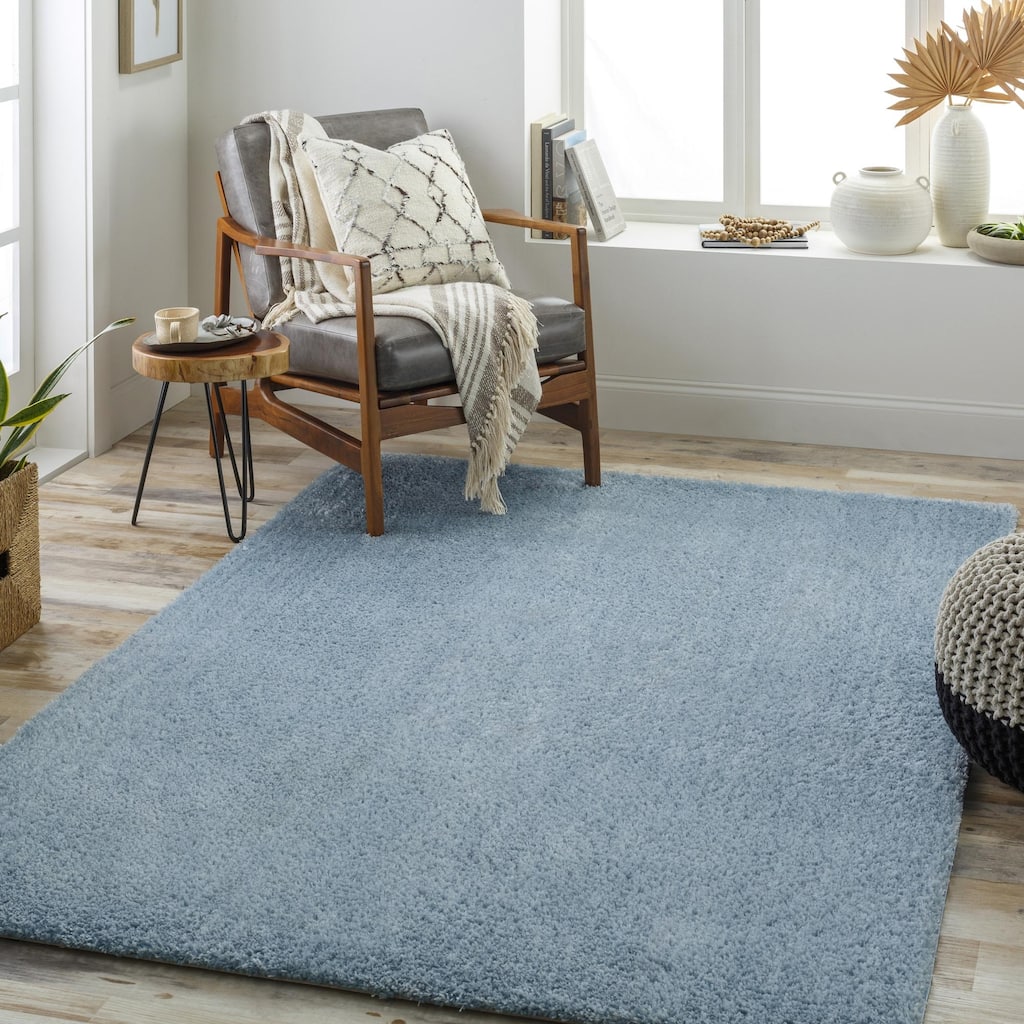 Livabliss Cloudy Solid Plush Area Rug