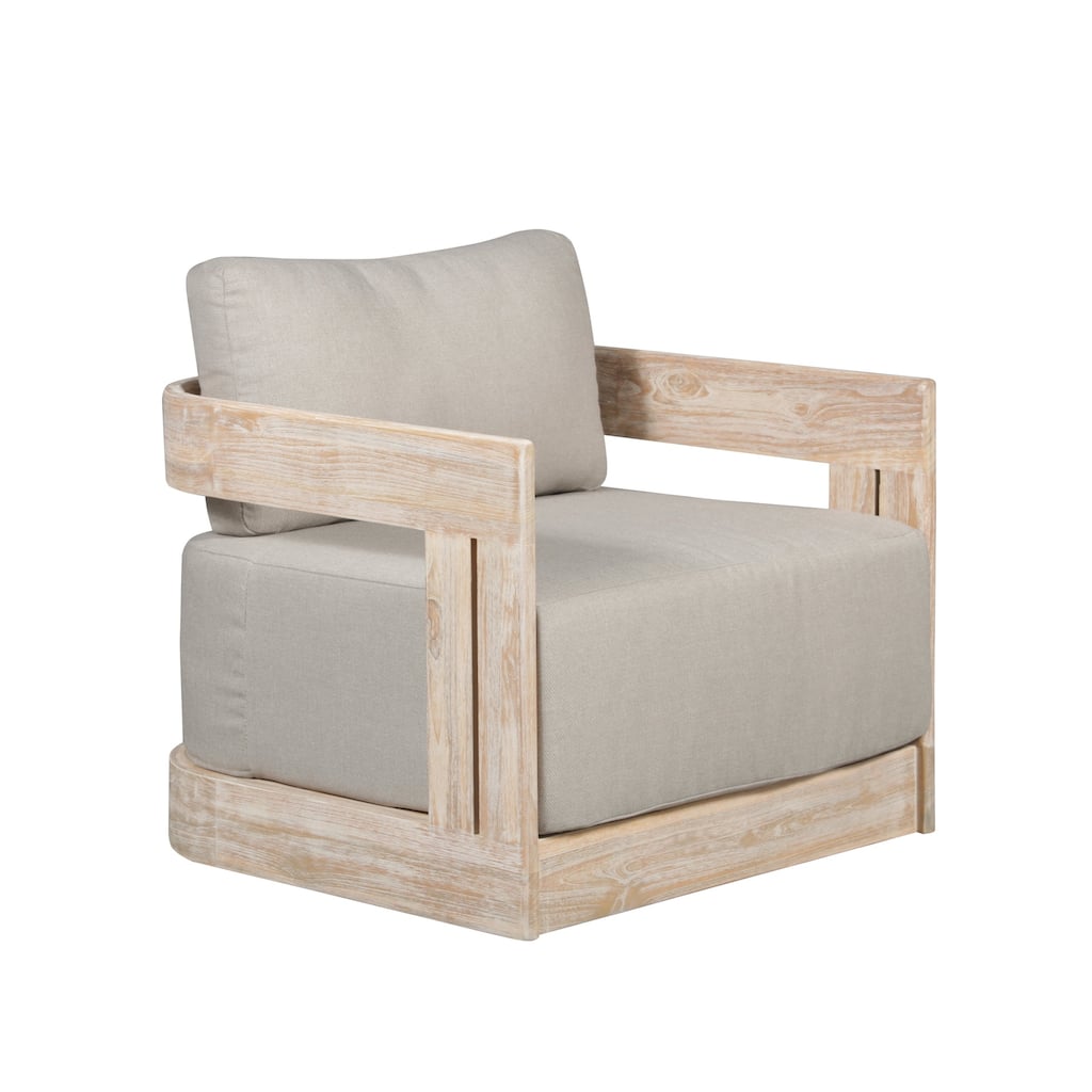 Paradiso Outdoor Teak Natural Look Swivel Chair