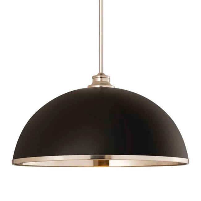 Z-Lite 1004P20 Landry 20" Wide Pendant - Matte Black / Brushed Nickel