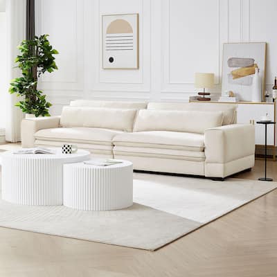 Mid-Century Sofa Couch Modern Upholstered Couch for Livingroom,Bedroom, Apartment, Home Office