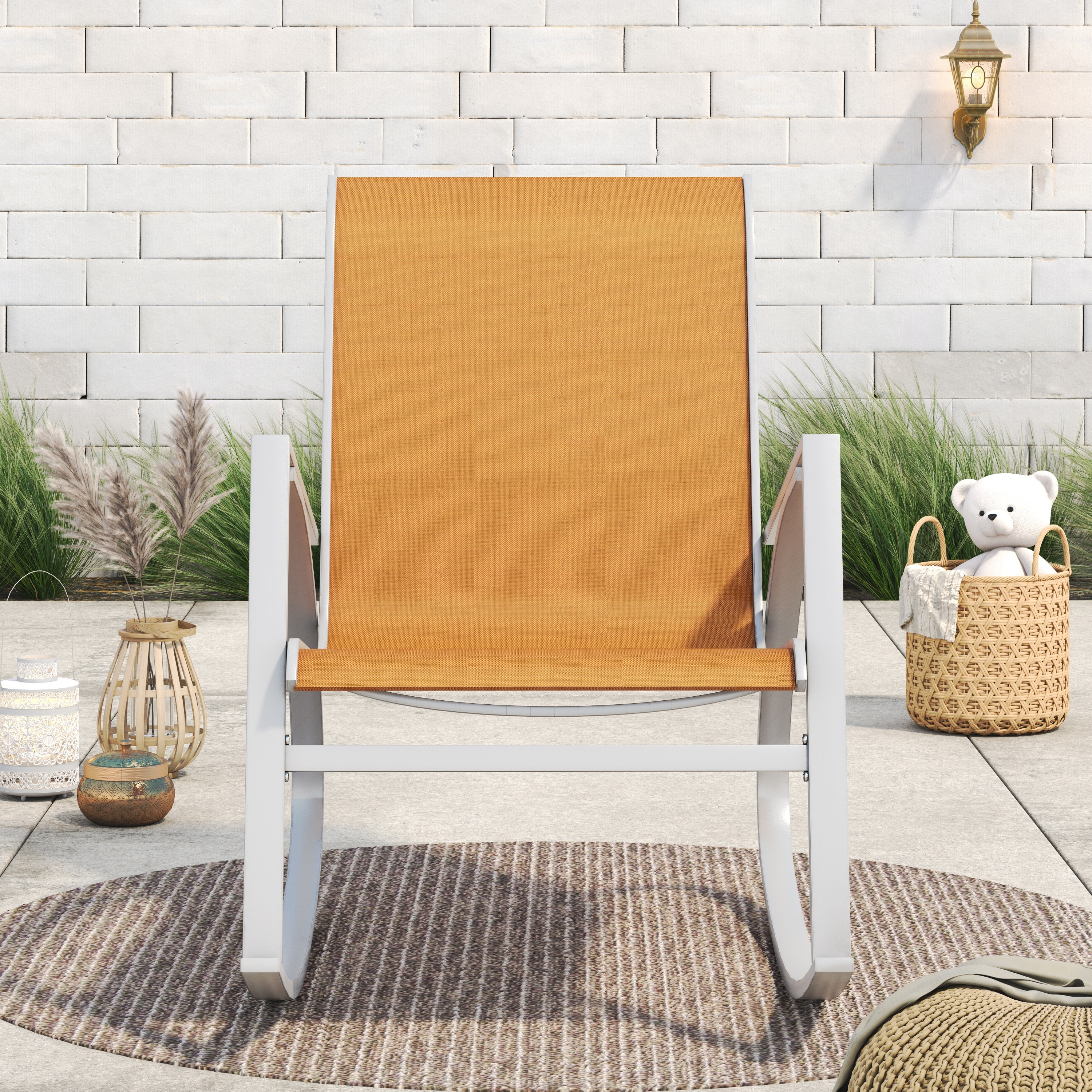 Corvus antonio outdoor sling shop fabric rocking chair