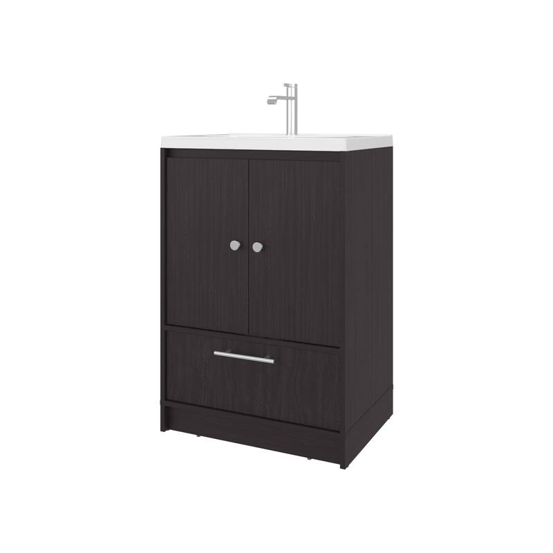 Sinclair Freestanding Bathroom Vanity with Sink, Two Doors and Bottom Drawer