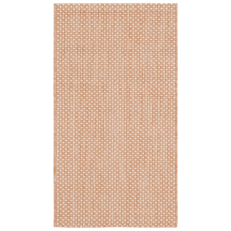 SAFAVIEH Courtyard Begajeta Indoor/Outdoor Waterproof Patio Backyard Rug. - 2'3" x 5' - Natural/Cream