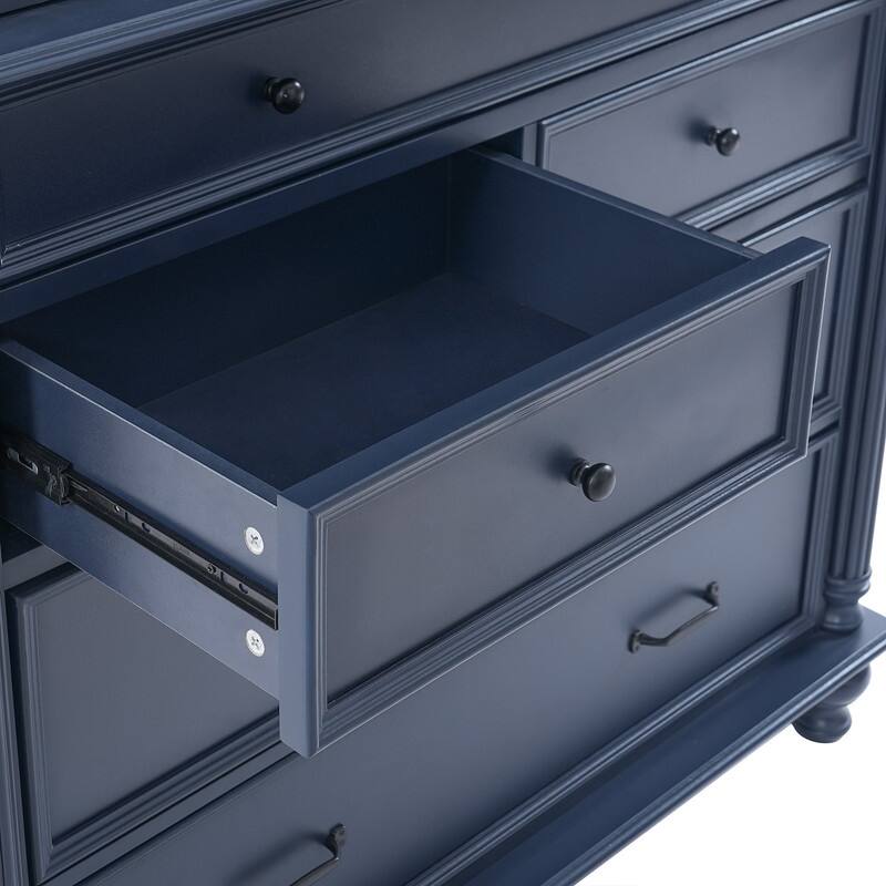 Farmhouse 77.3" Tall Kitchen Pantry Cabinet with 5 Drawers, 6 Door Shelves, 2 Adjustable Shelves