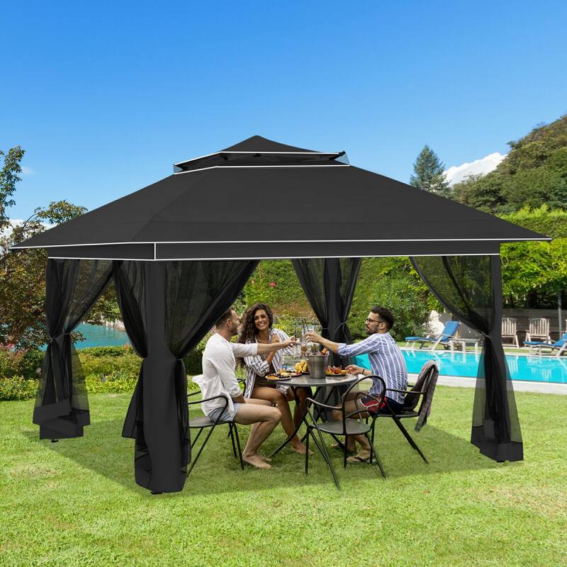 AVAWING 10x10 Pop Up Canopy Tent - Instant Shelter with UV Protection for Outdoor Events, Beach - Heavy Duty Steel Frame