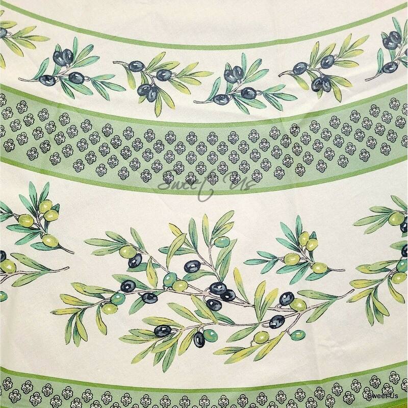 Wipeable Tablecloth Spill Resistant French Fleur Oliviers Collection