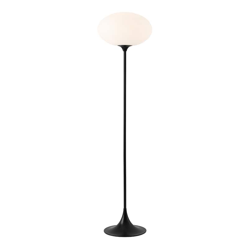 SAFAVIEH Nomi 63-inch Black Metal & Glass Floor Lamp - 16"W x 16"D x 63"H