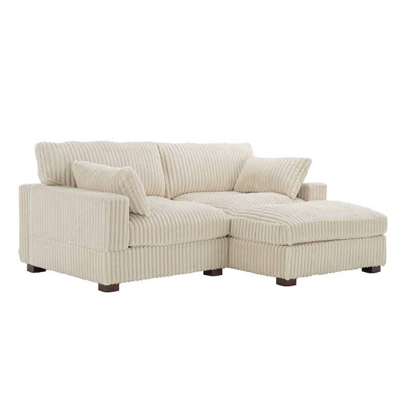 Oversized Plush Modular Sectional Sofa Set L Shaped Couch