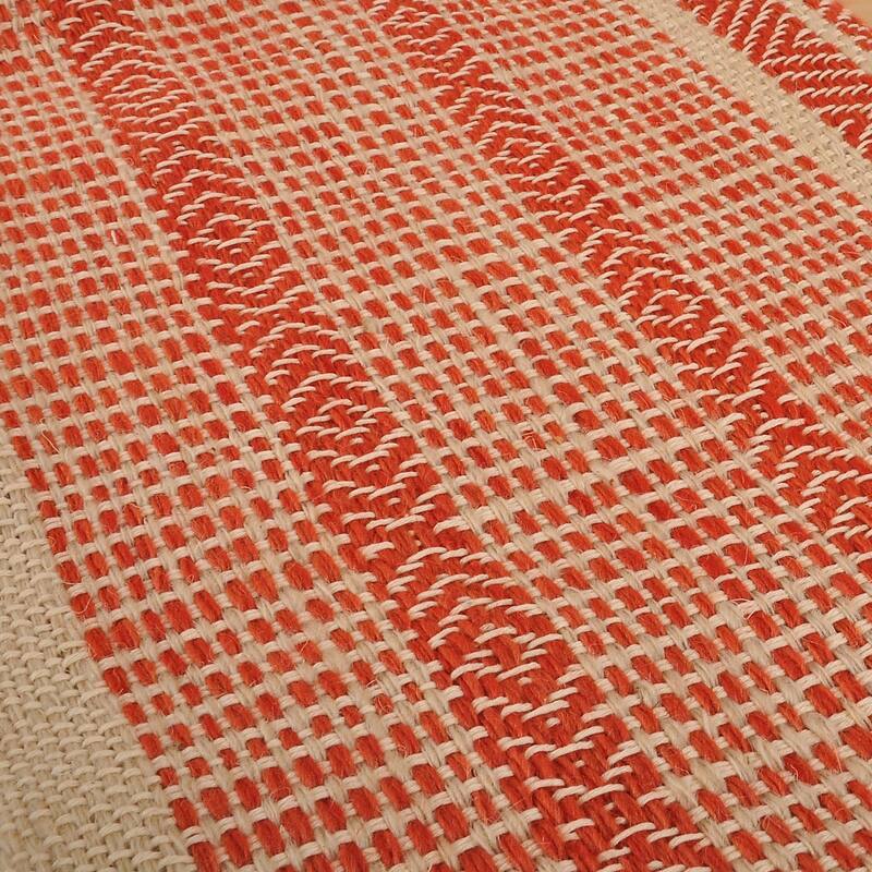 Novica Handmade Cozy Salmon Wool Throw