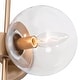preview thumbnail 11 of 44, Bola Modern Gold 3-Light Chandelier Orb Glass Vanity Lights Wall Sconces