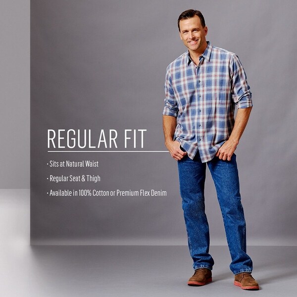 wrangler authentics men's premium flex straight leg stretch jean