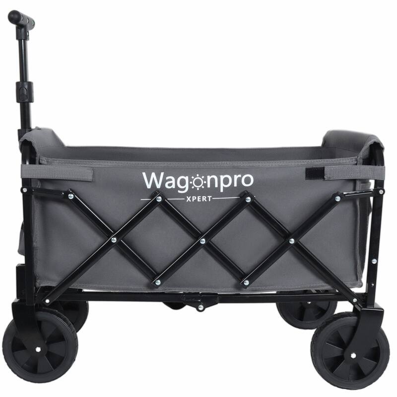 Expandable Dual-Layer Utility Wagon with 100% Extra Space, Ideal for Grocery Cart