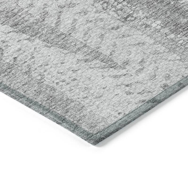 HomeRoots Botanical Leaves Transitional Rectangle Outdoor Rug