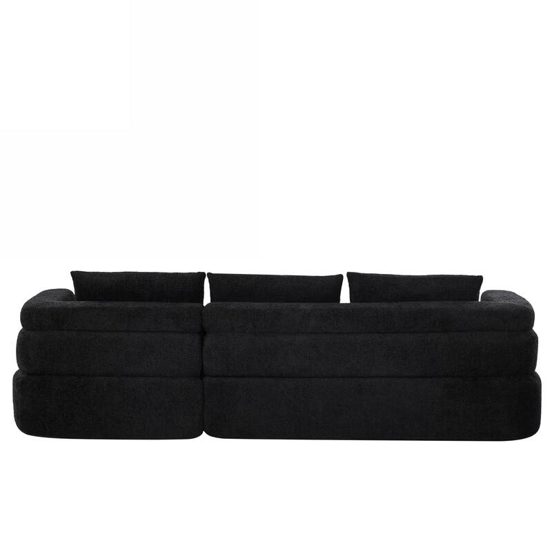 Christopher Knight Home - Compressed Modern L-Shape Upholstered Modular Sectional Sofa