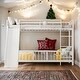 preview thumbnail 1 of 5, Metal Bunk Bed with Slide and Funny Guardrails Home