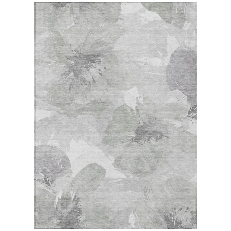 HomeRoots Floral Transitional Rectangle Outdoor Rug