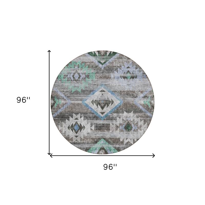 HomeRoots Southwestern Transitional Rectangle Outdoor Rug