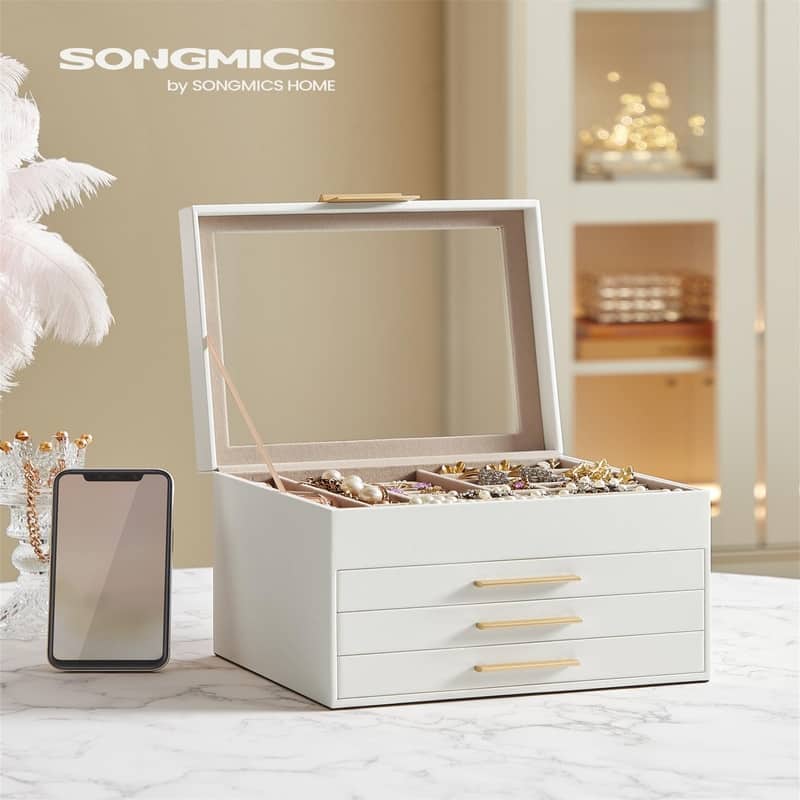 Jewelry Box with Glass Lid