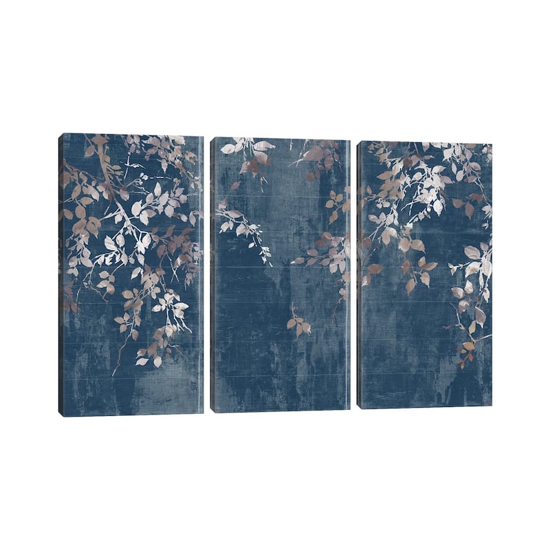 iCanvas "Indigo Japanese Garden" by Asia Jensen 3-Piece Canvas Wall Art Set