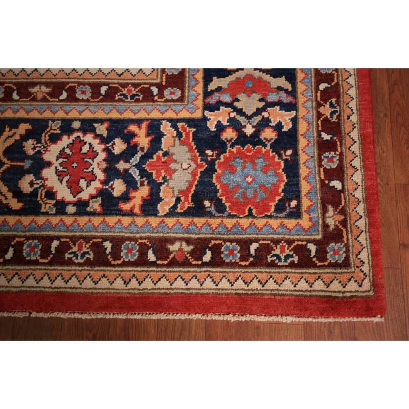 Vegetable Dye Red Sultanabad Oriental Rug Hand-Knotted Wool Carpet - 8'11" x 12'0"