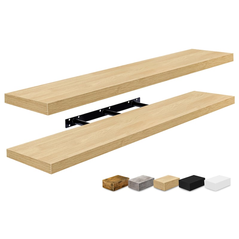 Sorbus Floating Shelves for Wall, 2 Extra Long Wall Mounted Floating Shelves - 9.25"L X 47” W X 1.5” H