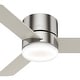 preview thumbnail 23 of 38, Hunter 44" Minimus Low Profile Ceiling Fan with LED Light, Handheld Remote - Contemporary, Transitional