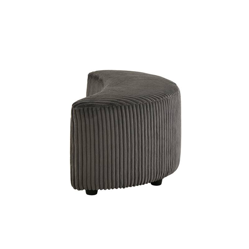 Sligo Oversized Wale Corduroy Swivel Accent Chair with Furry Channel Pillow and Ottoman by iNSPIRE Q Bold