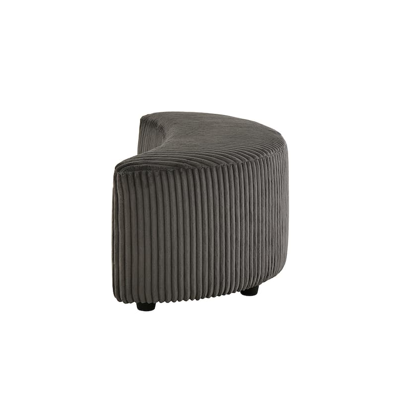 Sligo Wale Corduroy Crescent Moon Ottoman by iNSPIRE Q Bold