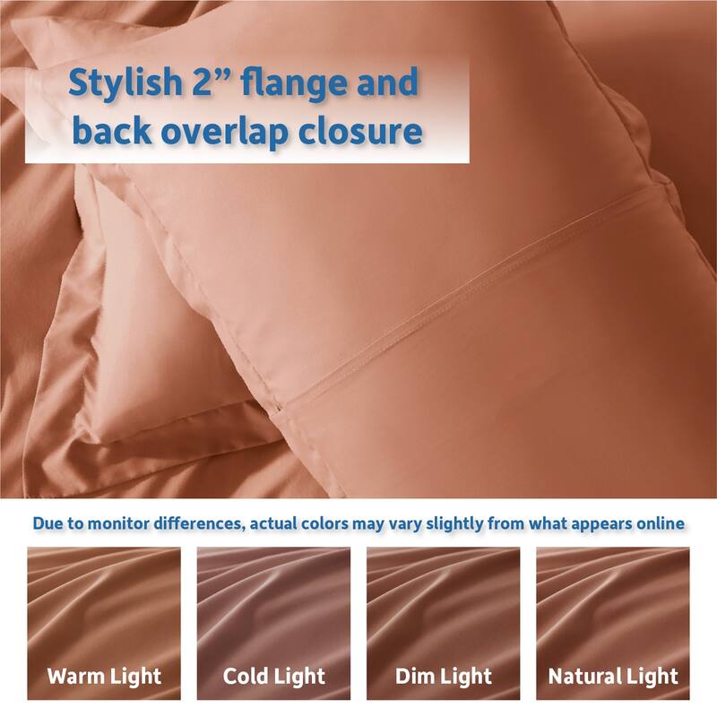 Nestl Ultra Soft Double Brushed Microfiber Duvet Cover Set with Button Closure