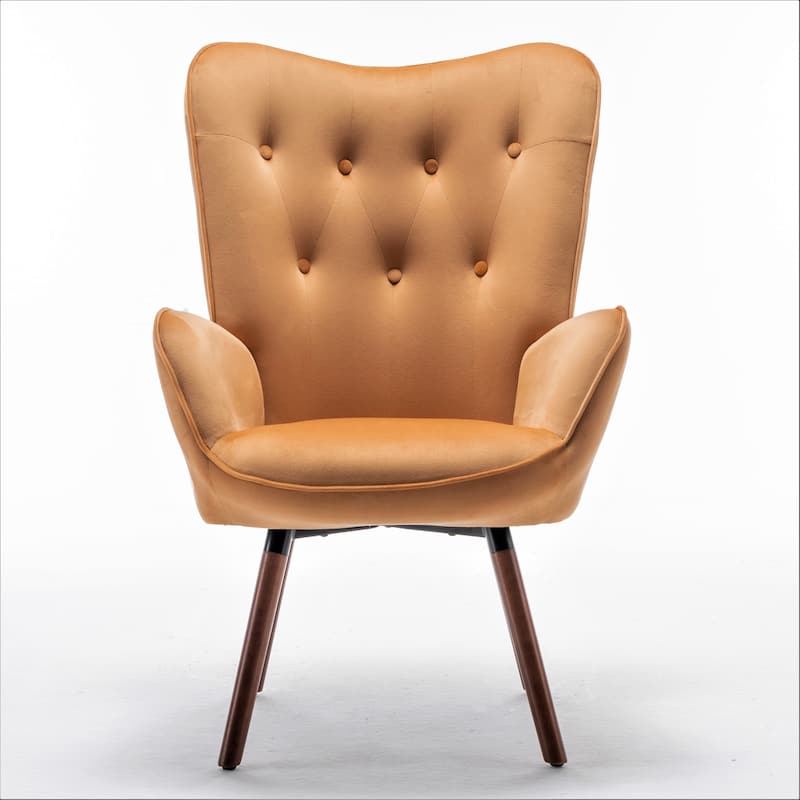 Kreedence 26.38" W Microfiber Flared Arm Accent Chair