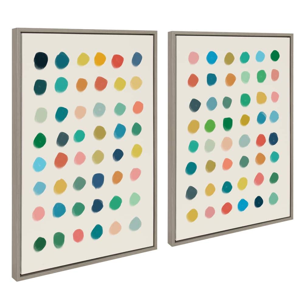 Kate and Laurel Sylvie Meditation 1 and 2 Framed Canvas by Kelly Knaga