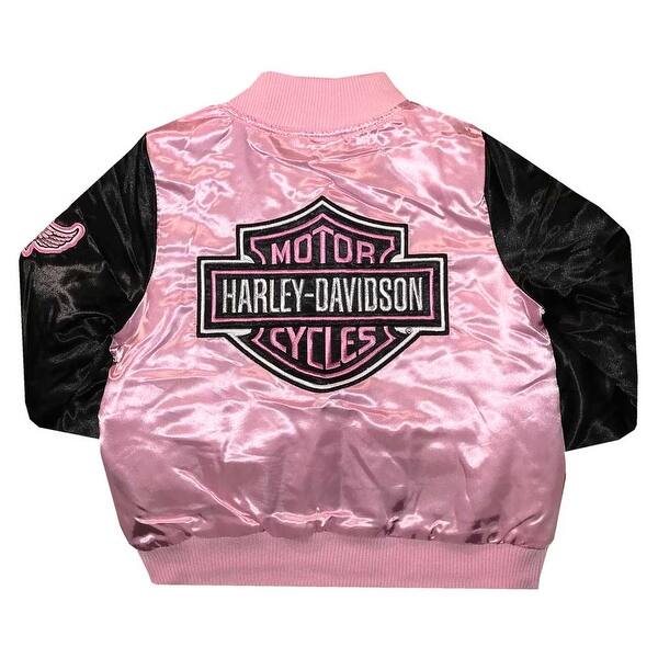 Shop Harley Davidson Little Girls Satin Bomber Toddler Jacket
