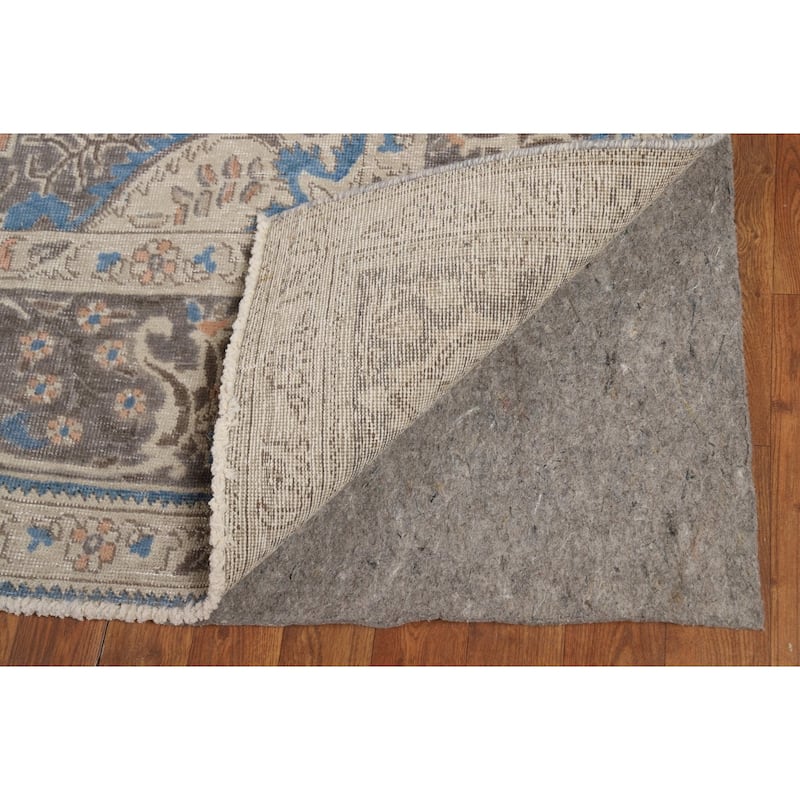 Blue Medallion Tabriz Persian Rug Oriental Handmade Wool Carpet - 9'7"x 11'9"