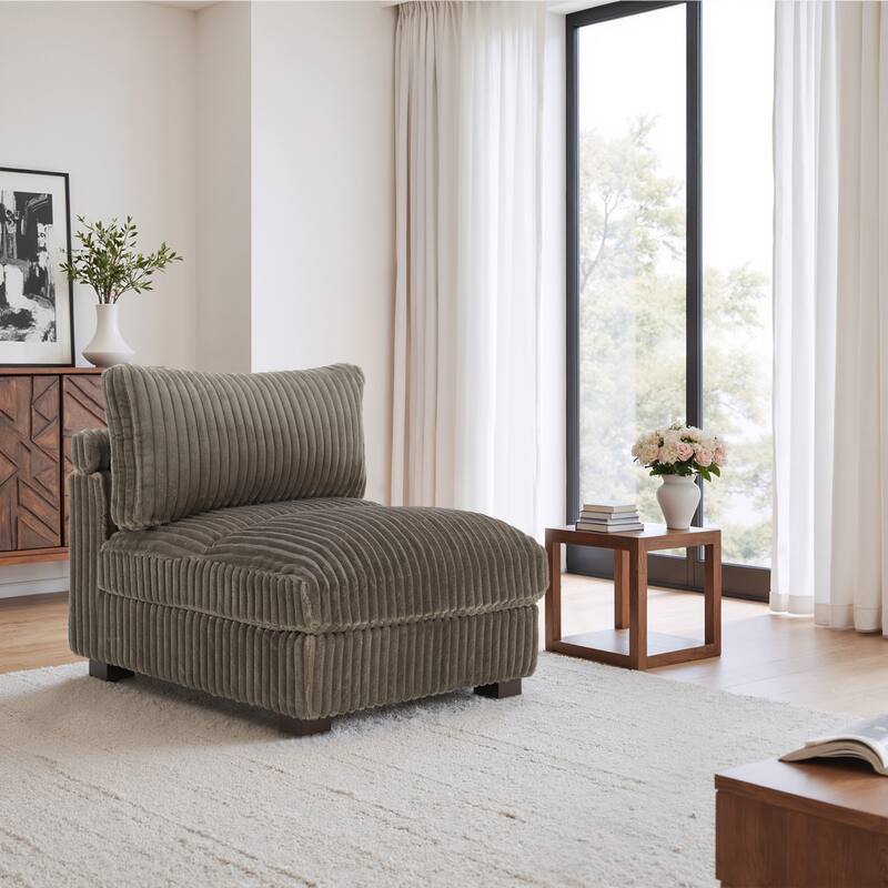 Plush Faux Fur Accent Sofa Chair