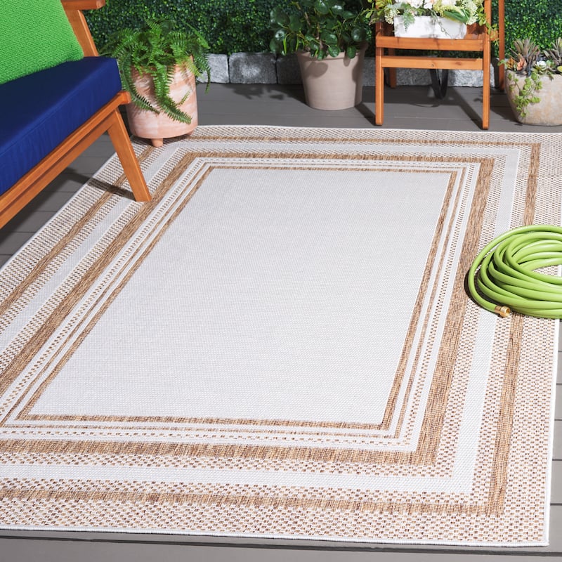 SAFAVIEH Beach House Annachiara Transitional Rug - 6'7" Square - Beige/Brown