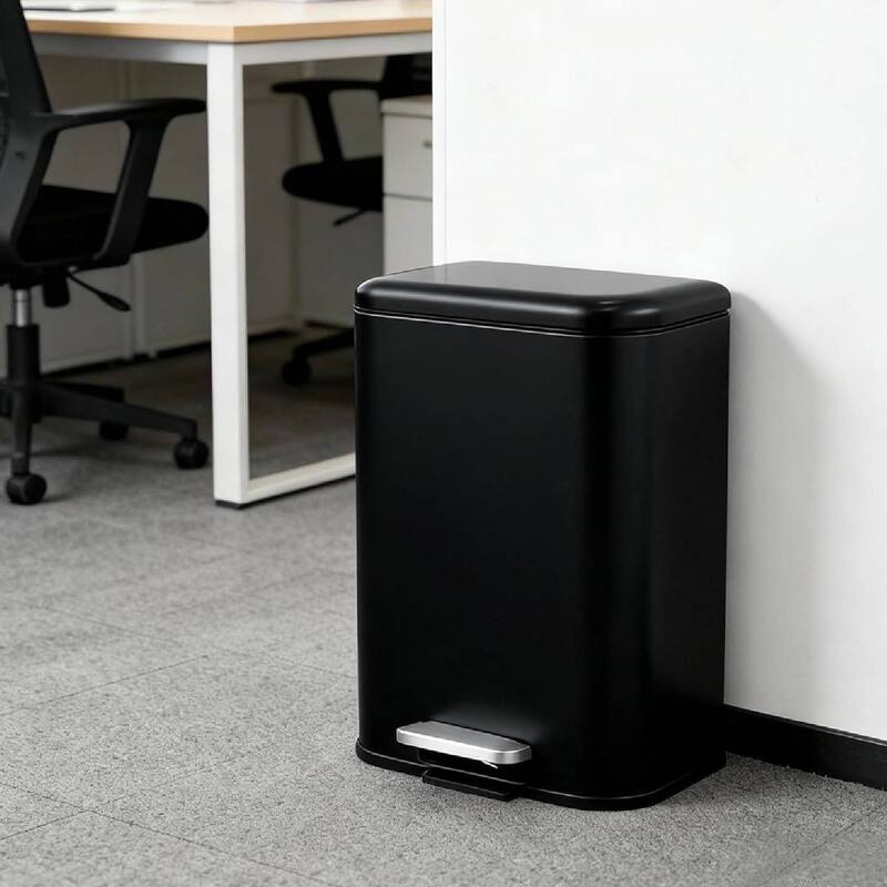 5.2 Gal Fingerprint-Proof Step Rubbish Bin, Trash Can for Bathroom, Kitchen