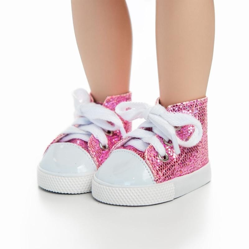 Shop 18 Inch Doll Clothes Accessory Pink Sparkle Sneaker Plus Authentic Shoe Box Fits American Girl Dolls Overstock 26032990 - amazon com roblox gifts clothing shoes jewelry