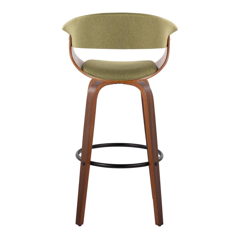 Carson Carrington Sauda 30" Fixed-Height Bar Stool with Bent Wood Legs (Set of 2)