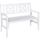 preview thumbnail 11 of 16, Outsunny Outdoor Foldable Garden Bench, 2-Seater Patio Wooden Bench, Loveseat Chair with Backrest and Armrest