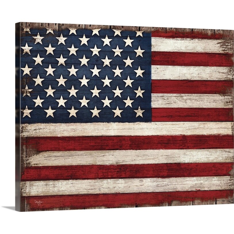 Shop Distressed American Flag Canvas Wall Art Overstock 25498625