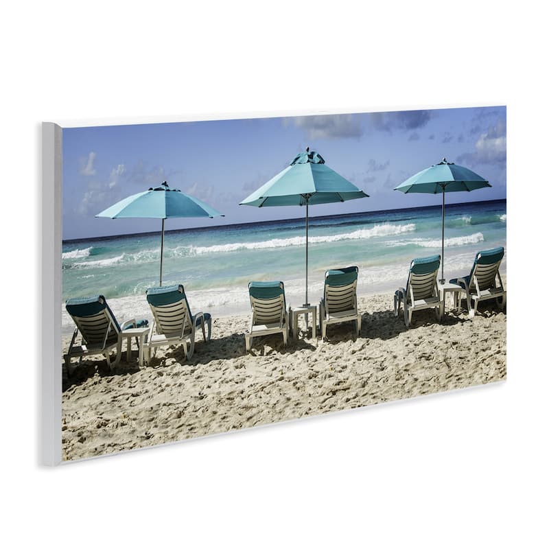 Stupell Lined Up Beach Chairs Wall Plaque Art Design By Mary Lou Johnson