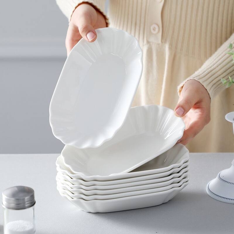 MALACASA Series Regular 7.8-Inch Porcelain Serving Dishes