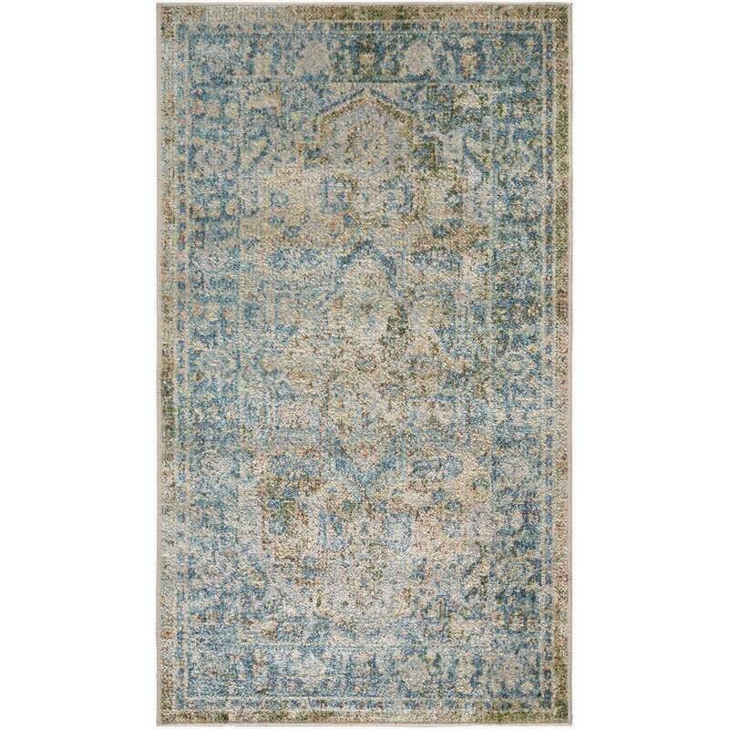 Livabliss Traditional Lillian Medallion Washable Area Rug