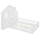 preview thumbnail 19 of 37, Wooden Floor Platform Bed with House Shape Storage Wingback Headboard, House Bed with USB, Window and Bedside Drawers