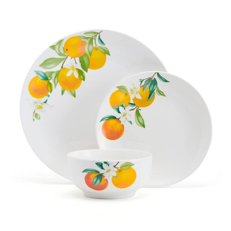 Studio Nova Oranges 12-Piece Dinnerware Set, Service for 4