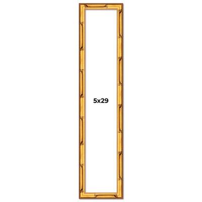 5x29 Frame Gold Bamboo Picture Frame Modern Photo Frame Includes UV Acrylic Shatter Guard Front Acid Free Foam Backing Board