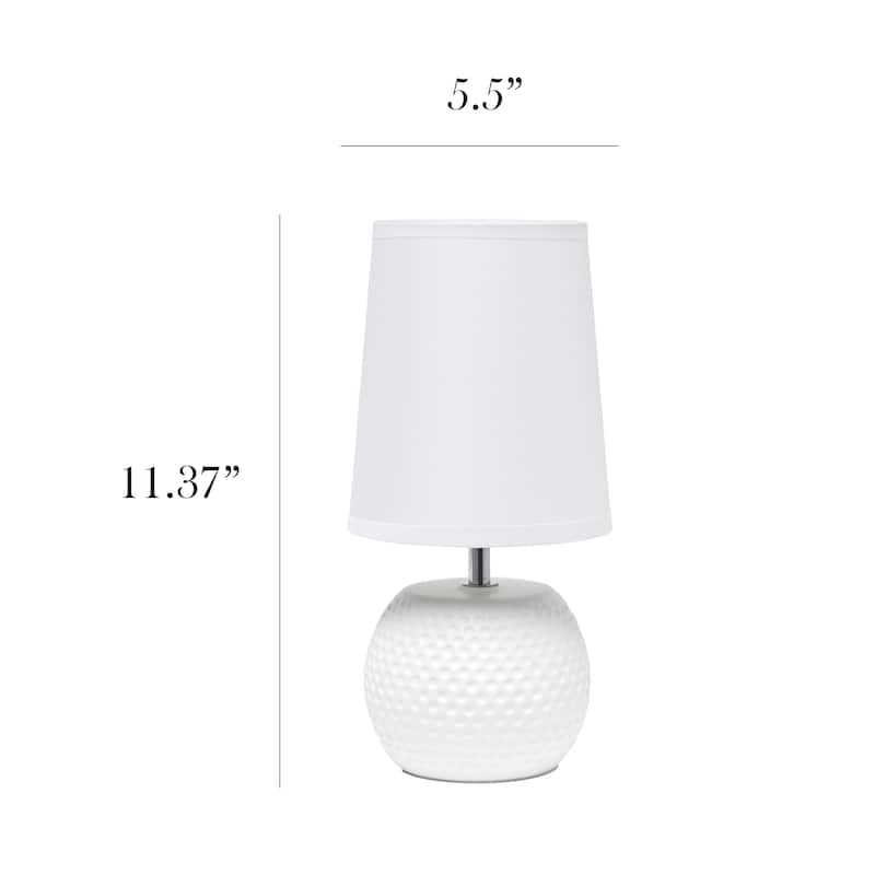 Simple Designs Studded Texture Ceramic Table Lamp, Blue - N/A
